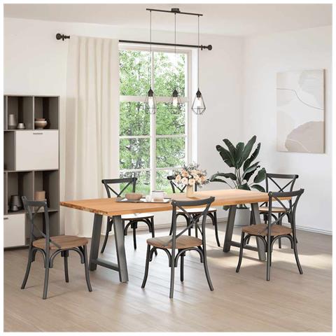 Gambe Tavolo Consolle A A 2pz Antracite 20x28x(72-73)cm Acciaio - Foto 2