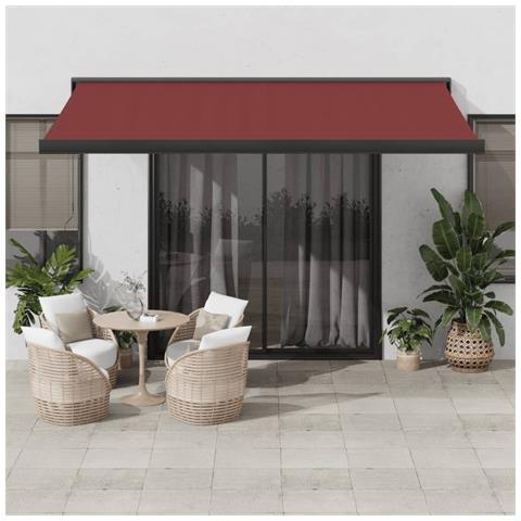 Tenda Da Sole Retrattile Manuale Bordò 450x300 Cm - Foto 1