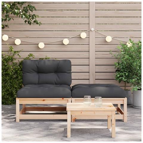 Lusso Casadino - Divano Da Giardino Senza Braccioli Con Cuscini E Poggiapiedi - Foto 2