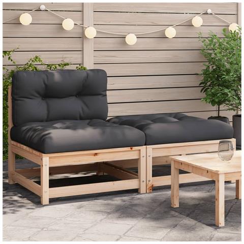 Lusso Casadino - Divano Da Giardino Senza Braccioli Con Cuscini E Poggiapiedi - Foto 8