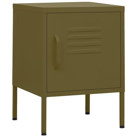 Lusso Casadino -  Comodini 2 Pz Verde Oliva 35x35x51 Cm In Acciaio - Foto 1