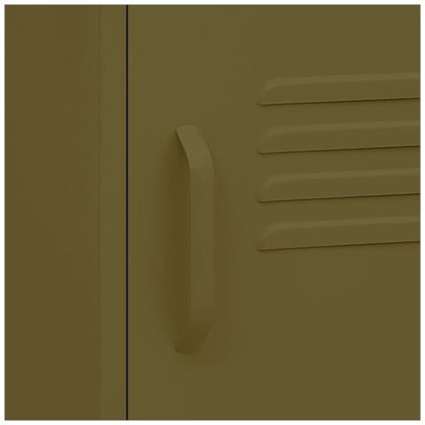 Lusso Casadino -  Comodini 2 Pz Verde Oliva 35x35x51 Cm In Acciaio - Foto 8