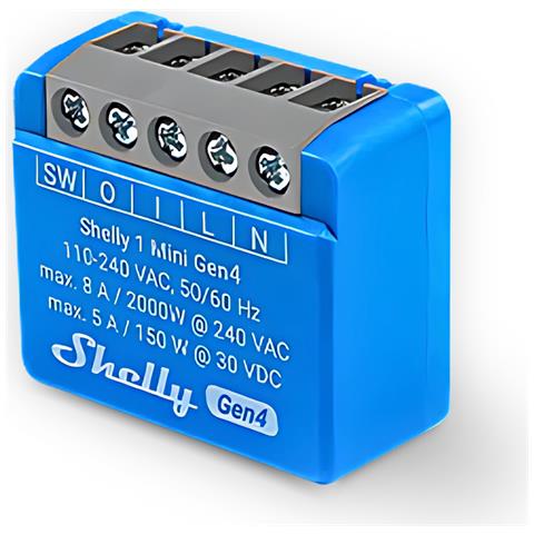 1 Mini Gen4 - Smart Relay contatto pulito 8A AC /DC WiFi /BT /Matter /Zigbee - Foto 1