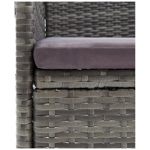 Set da Pranzo da Giardino 11 pz Grigio - Foto 9