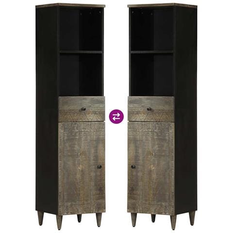 Set Mobili da Bagno 3pz in Legno Massello di Mango - Foto 9
