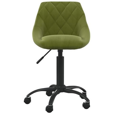 Sedia da Ufficio Verde Chiaro in Velluto - Foto 2