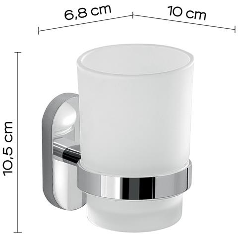 Portaspazzolini Da Muro In Acciaio Inox E Cromall 5310 Serie Febo Cromato - Foto 2