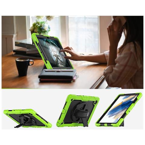 Custodia Per Samsung Galaxy Tab A 8.0"" Supporto E Tracolla Verde - Foto 4