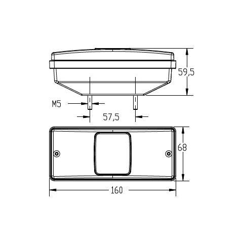 Fanale Posteriore Dx/sx 158x60x68mm Adatabile A Fiat 5170315 - Foto 2