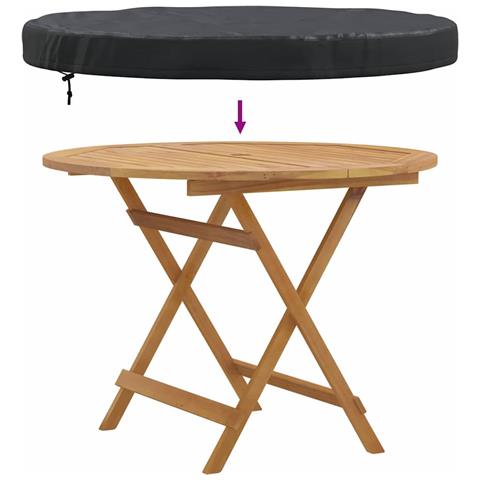 Copertura per Tavolo da Esterno 102 x 102 x 10 cm Tessuto 210D - Foto 9