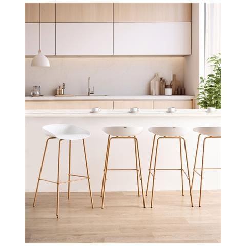 Set Di 4 Sedie Alte Venlo Bianco - Foto 1