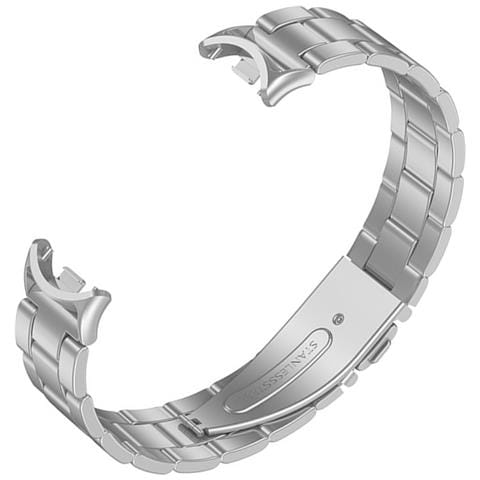 Cinturino In Metallo Compatibile Con Xiaomi Mi Band 8/9/10 - Design A Barra A Molla - Acciaio Inossidabile Silver - Foto 2