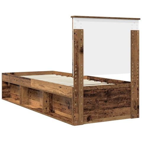 Struttura del letto Legno vecchio 75 x 190 cm Pino massello - Foto 9