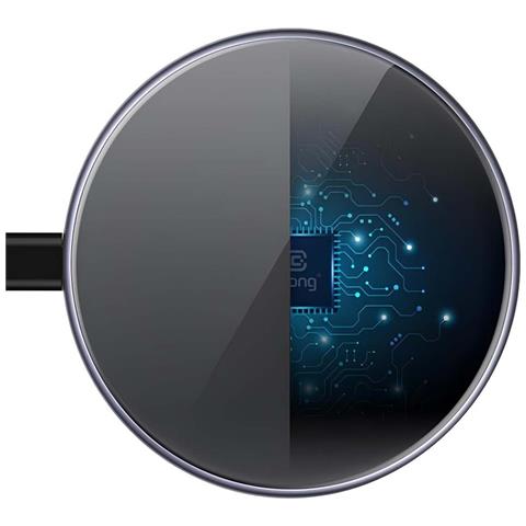 Caricatore Wireless A Induzione Qi 15w Vetro Temperato Powerspot Ricarica Rapida, Nero - Foto 5
