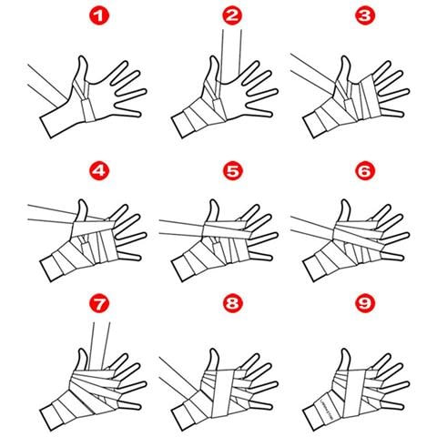 Fasce Per Mani Da Boxe Elastiche In Cotone Da 3m - Traspiranti E Delicati Sulla Pelle Black - Foto 4