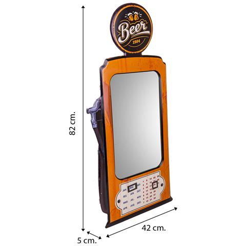 Specchio In Metallo Arancione 42x82x5h - Foto 7