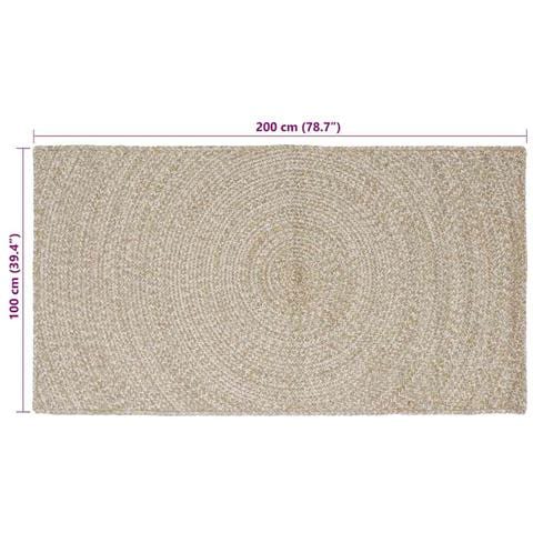Tappeti per area Naturale e Bianco 100 x 200 cm Juta - Foto 8