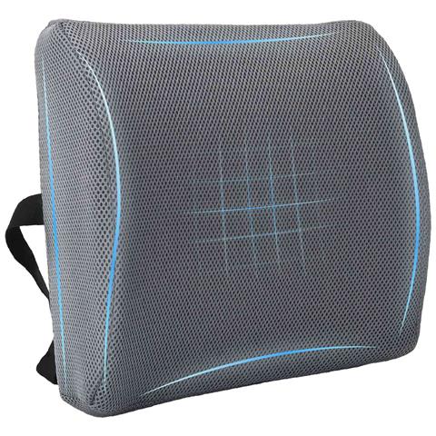 Cuscino per Schiena Grigio 36 x 30 x 12 cm Schiuma Memory - Foto 1