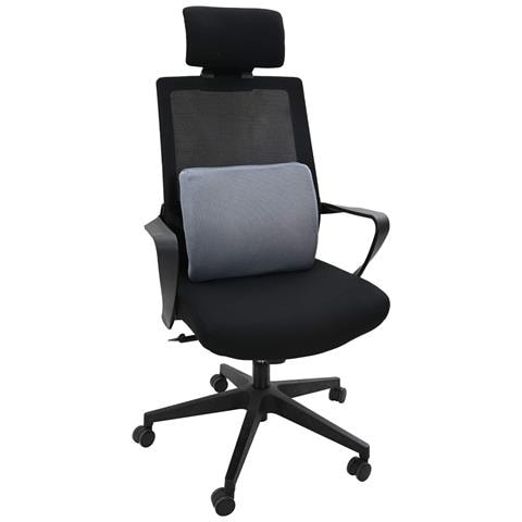 Cuscino per Schiena Grigio 36 x 30 x 12 cm Schiuma Memory - Foto 2