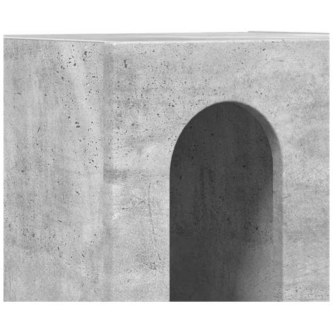 Comodino 2 pcs Grigio cemento 40 x 35 x 50 cm Legno multistrato - Foto 9