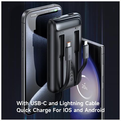 Power Bank - Nero, 10000 mAh, 5W - Foto 4