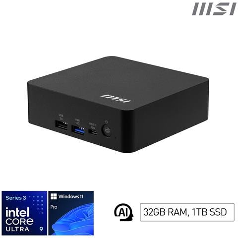Cubi NUC AI+ 3MG-002EU Copilot+ PC Intel Core Ultra 9 386H 32 GB DDR5-SDRAM 1 TB SSD Windows 11 Pro Mini PC Nero - Foto 1