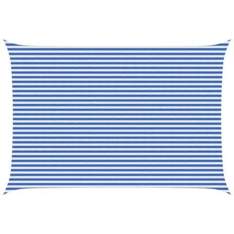 Telo Ombra Blu e Bianco 4 x 5 m HDPE - Foto 1
