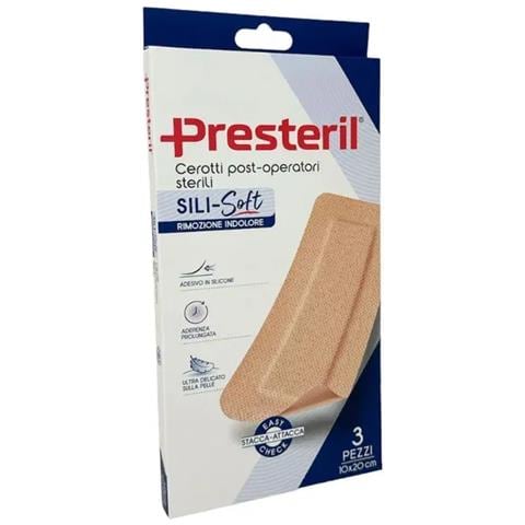 Cerotto Presteril Sili-Soft Skin Post Operatorio 10X20 cm 3 Pezzi - Foto 1