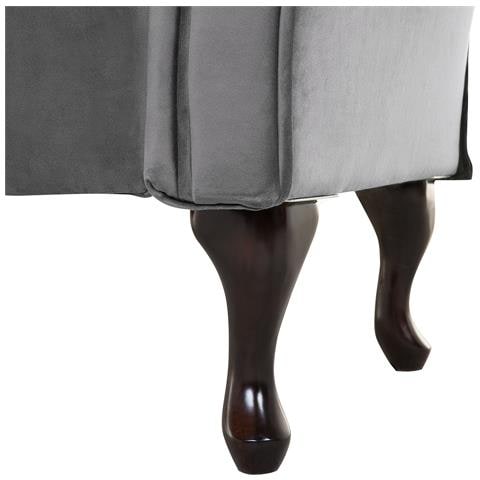 Chaise Longue Per Lato Sinistro In Velluto Grigio Lattes - Foto 22