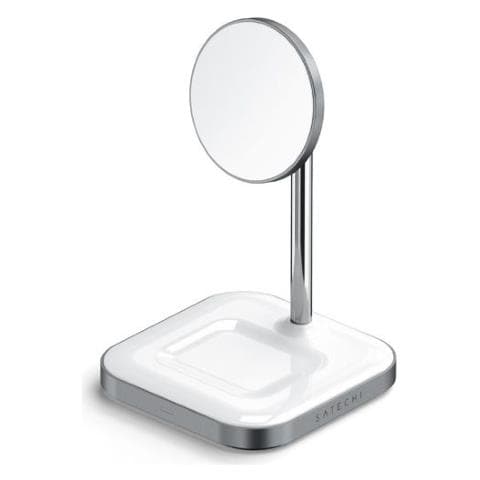 ST-WMCS2M Caricabatterie per dispositivi mobili Cuffie, Smartphone Argento, Bianco USB Carica wireless Interno - Foto 1