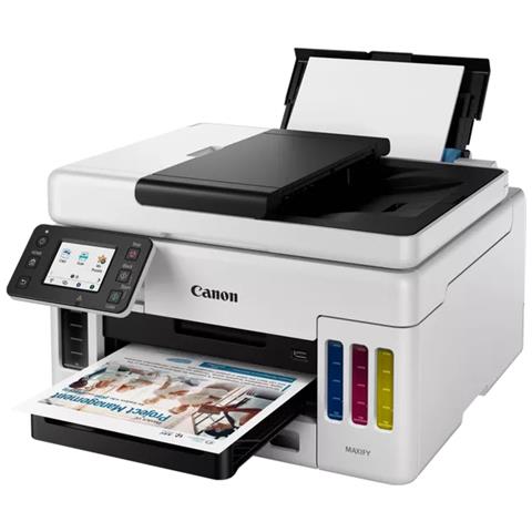 MULTIFUNZIONE CANON INK MAXIFY GX6050 A4 24/15.5IPM 250FF DUPLEX LAN USB WiFi LCD 2.7"" - Foto 1