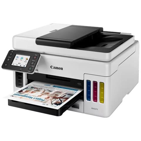 MULTIFUNZIONE CANON INK MAXIFY GX6050 A4 24/15.5IPM 250FF DUPLEX LAN USB WiFi LCD 2.7"" - Foto 3