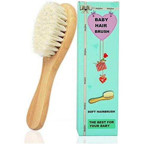 Spazzola Dei Capelli Del Bambino Con Manico In Legno E Molle Eccellente Capra Setole Per Neonati Toddlers - Foto 1