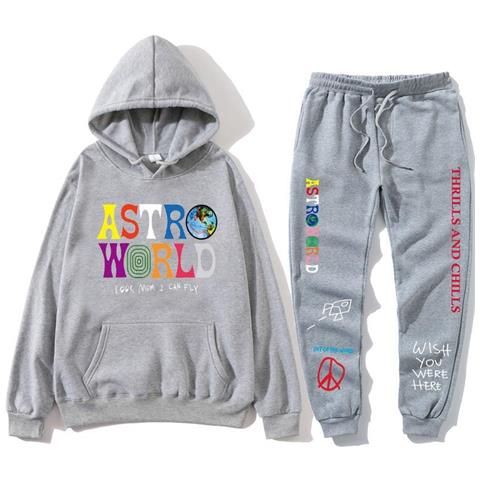 SLOWMOOSE - Felpa Con Stampa Di Lettere + Tuta Sportiva Con Pantaloni  Sportivi Da Uomo [ grigio. grigio2 / L] - ePRICE