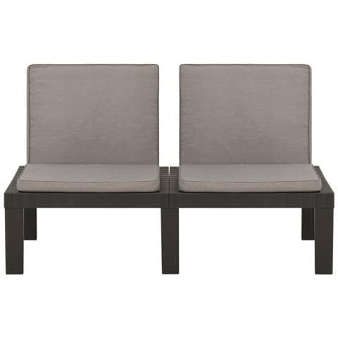 Set Divani Da Giardino Con Cuscini 6 Pz In Plastica Grigio - Foto 10