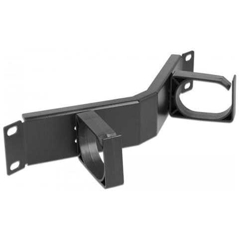 Delock Pannello Di Smistamento Per La Gestione Dei Cavi Da 10"" Con 2 Staffe Angolari Da 1 U Nere - Foto 3