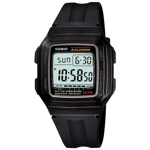 F-201WA-1ADF Bracelet watch Elettronico Nero, Acciaio inossidabile orologio - Foto 1