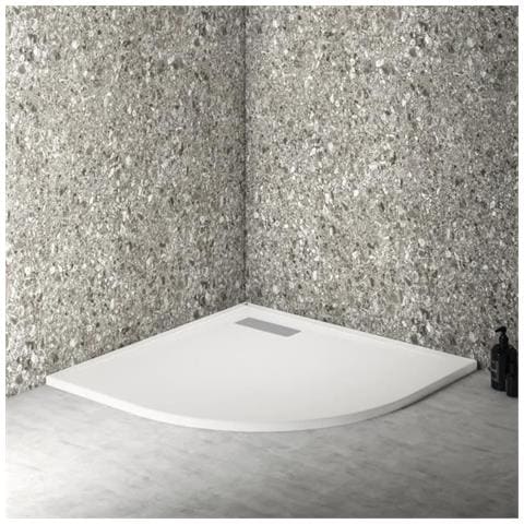 Piatto Doccia Extra Piatto 90x90 Cm - Quarto Di Cerchio - Ultraflat New - Bianco - Standard - Foto 1