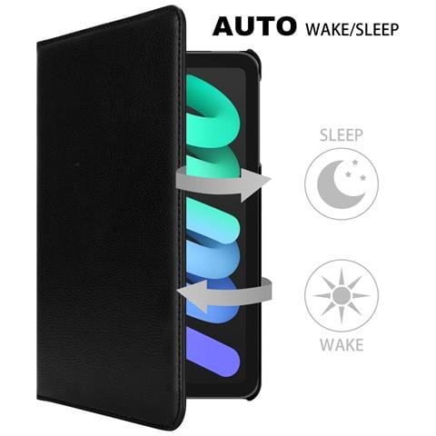 Cadorabo Custodia Per Tablet Compatibile Con Apple Ipad Mini 6 (8.3 Zoll) In Nero Sambuco - Coperchio Protettivo Senza Auto Wake Up, Con Funzione Stand E Chiusura A Fascia Elastica - Foto 2