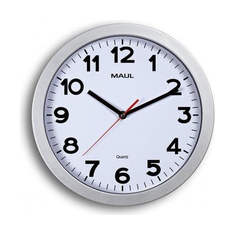 9053195 Orologio Da Parete Quartz Wall Clock Circle Silver, white - Foto 1