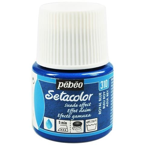 Pittura Tessile Setacolor Effetto Scamosciato Opaco - Blu Reale - 45 Ml - Foto 1