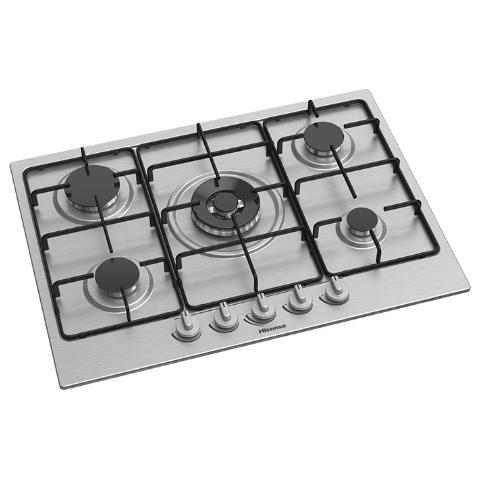 Piano Cottura GM772XF a Gas 5 Fuochi Gas Colore Acciaio Inox - Foto 2