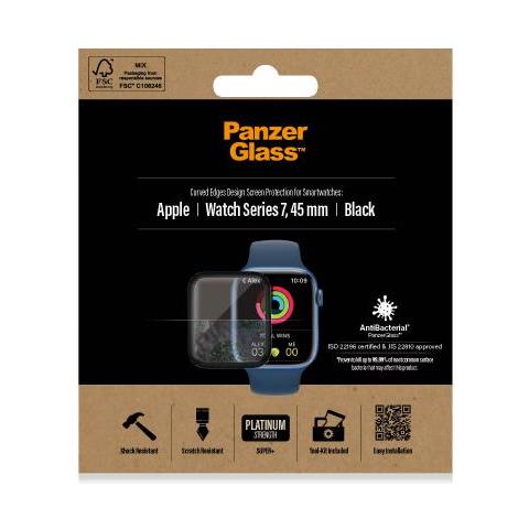 Vetro Proteggischermo Per Apple Watch Serie 7 45mm, Trasparente - Foto 2