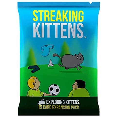 Set Di Espansione Streaking Kittens - Ridicolo Gioco Di Carte Della Roulette Russa, Giochi Di Societa Facili Per Tutta La Famiglia - Giochi Di Carte Per Adulti, Adolescenti E Bambini - 15 Carte Aggiuntive - Foto 1