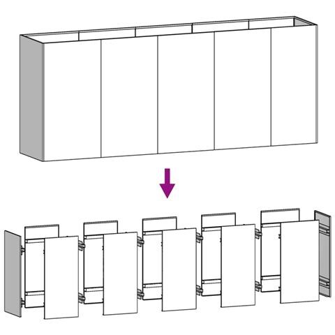 Fioriera Rialzata da Giardino 200x40x80 cm in Acciaio Corten - Foto 8