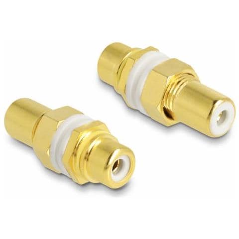 Adattatore Audio Presa Cinch Per Presa Per Installazione, Anello Di Colore Bianco - Foto 1