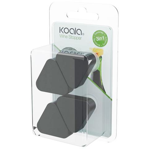 Tappo Antigoccia Per Bottiglia Koala (4 Pcs) Nero Plastica - Foto 2