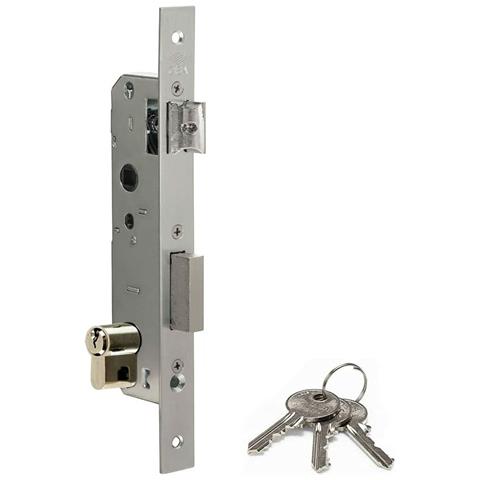Serratura A Infilare New Fori E20 44661.20.0.01.12 Europeo 30 X 40 Mm Acciaio - Foto 1