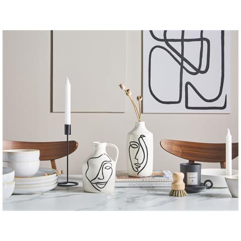 Vaso Da Fiori Agrinion Gres Porcellanato 19 Cm Bianco - Foto 1