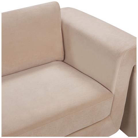 Divano 3 Posti Maunu Velluto Beige Sabbia - Foto 8